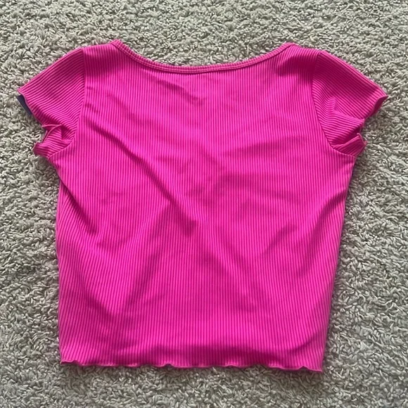 hot pink hollister cinch short sleeve tee - Picture 2 of 2